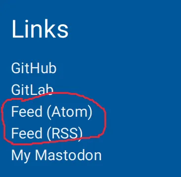 Feed (Atom) 和 Feed (RSS)